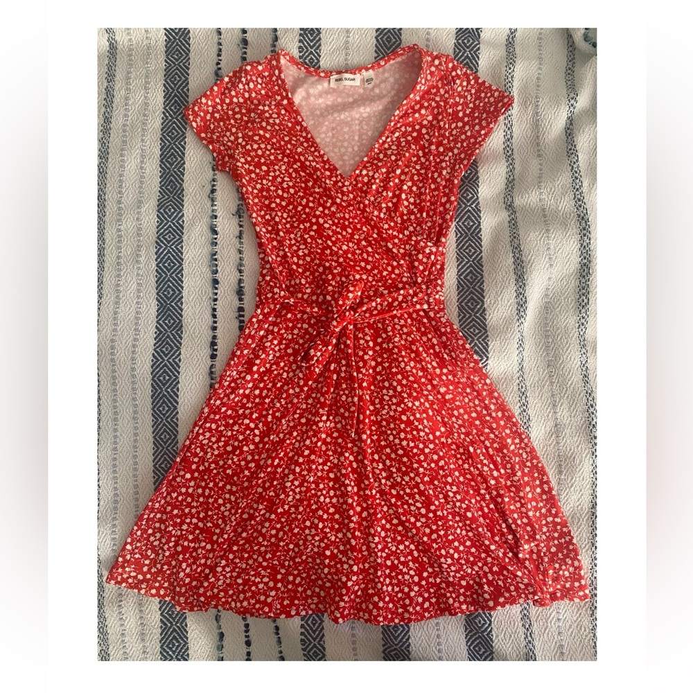 REBEL SUGAR red floral mini sundress